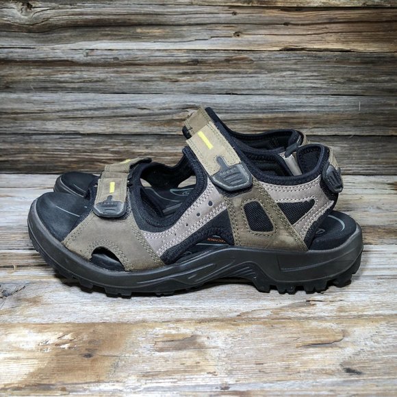 ECCO Yucatan Outdoor Hiking Nubuck Sandals Men 7 - Picture 2 of 9
